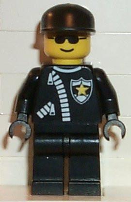 LEGO Minifigure-Police - Zipper with Sheriff Star-Town / Town Jr. / Police-COP041-Creative Brick Builders